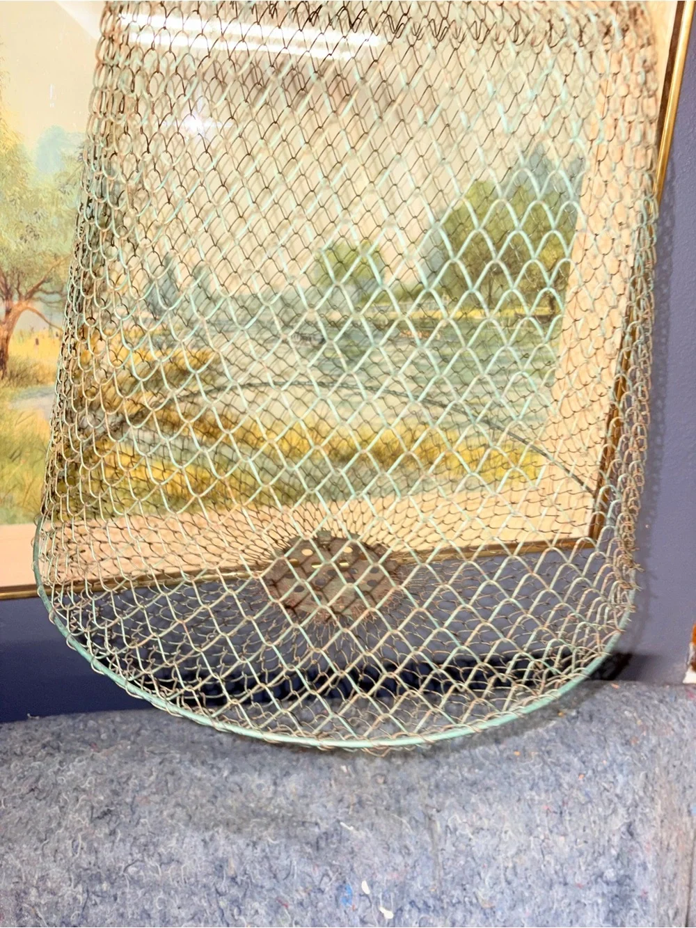 Vintage French Fishing Basket